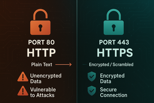 Port 80 (HTTP) vs Port 443 (HTTPS)